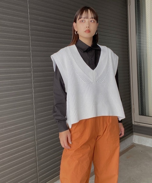unfil (アンフィル) royal baby alpaca random ribbed-knit high