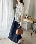 ブラウス シャツ 夏 半袖 「JaVa ジャバ...の詳細画像1