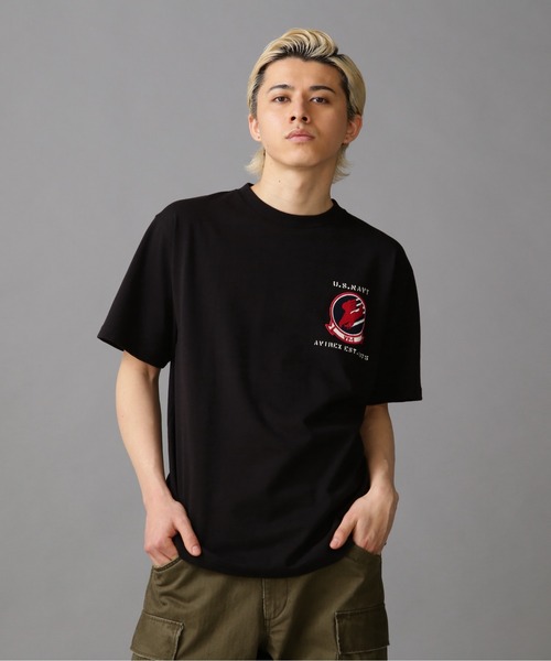 翌日発送AVIREXトップガンワッペンTシャツブラックXL新品未使用タグ付き アヴィレックス AVIREX ユニセックス トップガン ワッペン T