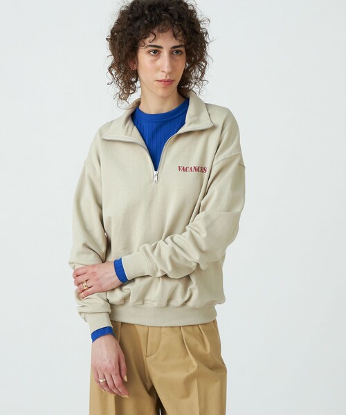 tシャツ 「別注」Les Petits Basics コットン ジッププルオーバー レディース Les Petits Basics tシャツ 「別注」Les コットン ジッププル