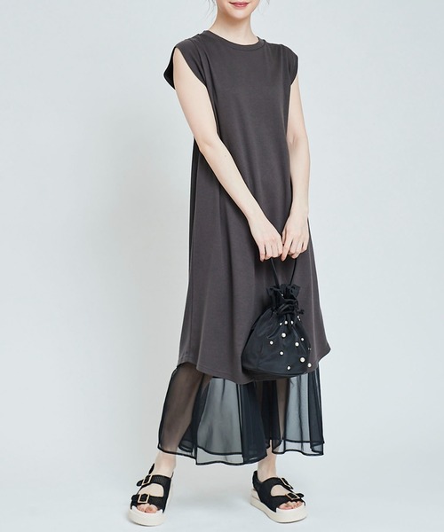 31 Sons de mode ワンピース 裾シアーカットワンピース