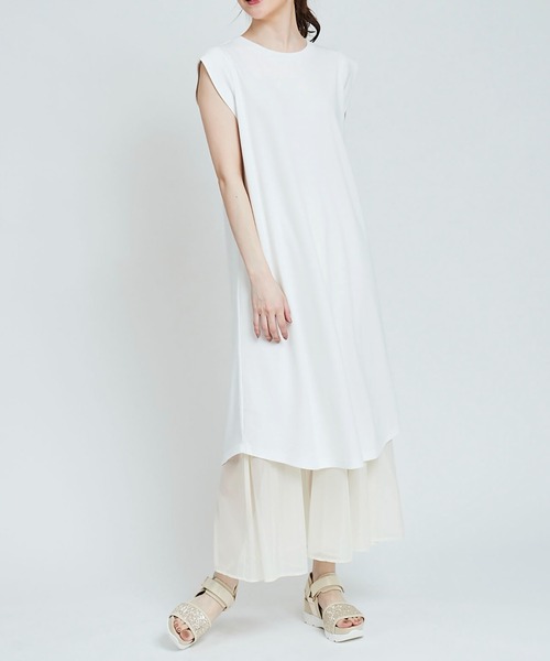 31sonsdemode ノースリーブワンピース ひざ丈 31 Sons de mode ワンピース ウォッシャブル ノースリタック