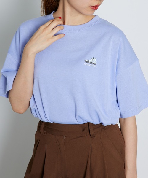 CONVERSE tシャツ 「CONVERSE」シューズワンポイント刺繍Tシャツ