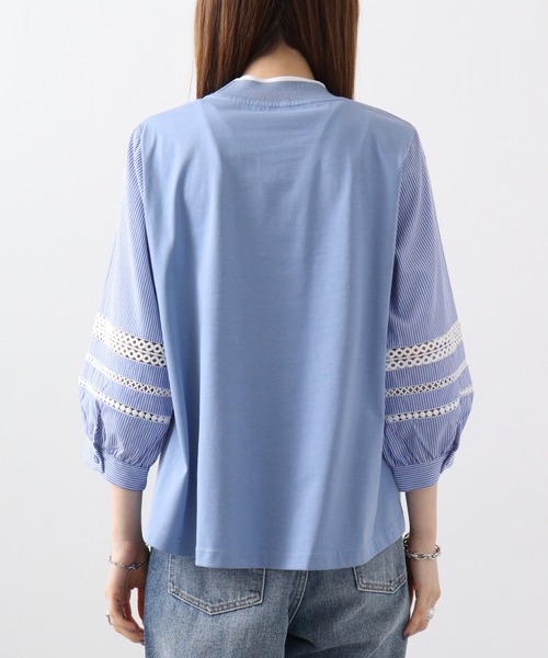 EGLANTINE tシャツ Eglantine 袖ハシゴレースCS レディース