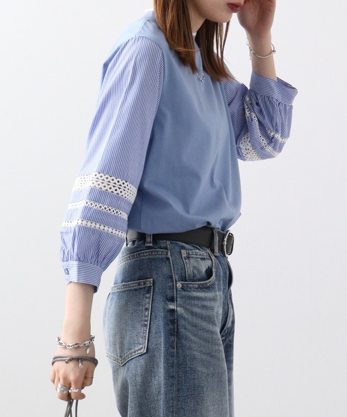 EGLANTINE tシャツ Eglantine 袖ハシゴレースCS レディース