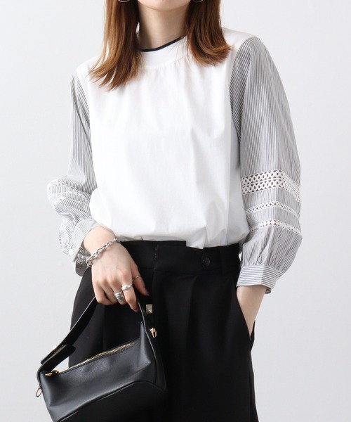 tシャツ Eglantine 袖ハシゴレースCS レディース EGLANTINE tシャツ Eglantine 袖ハシゴレースCS レディース