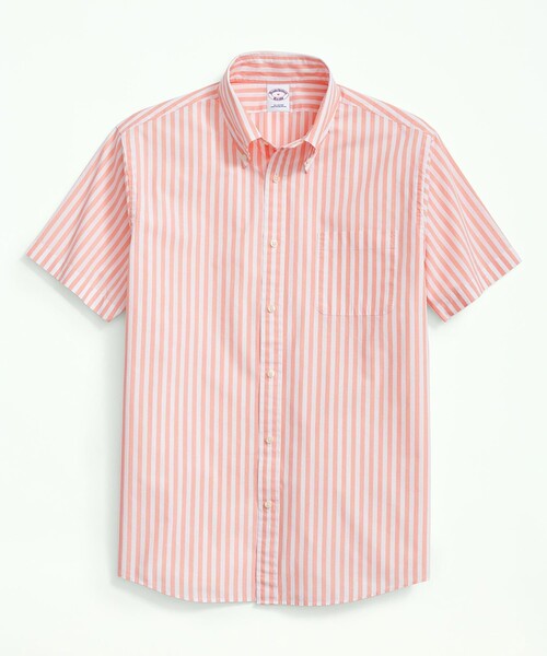 BROOKS BROTHERS シャツ コットンポプリン ブッチャーストライプ