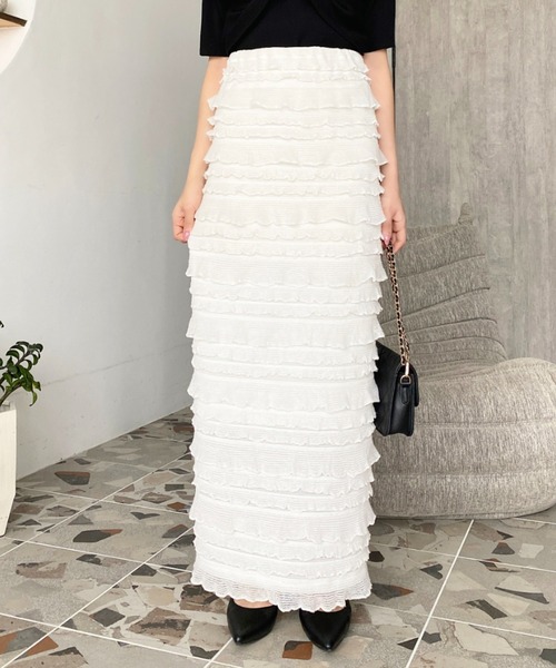 moment+ スカート カットフリルWジップマルチWAYスカート : ZOZOTOWN