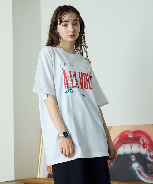 tシャツ PUMA/プーマ ア ラ ヴォレ グラフィック 半袖 Tシャツ レディース PUMA tシャツ PUMA/プーマ ア ラ ヴォレ グラフィック 半袖 T