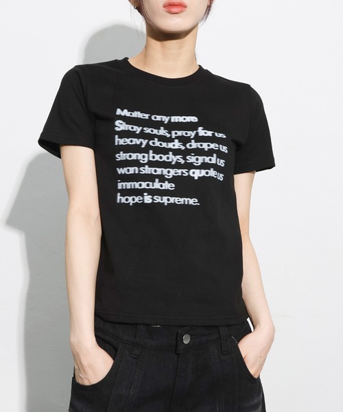 FOLLOWIN（フォロウィン） tシャツ 半袖 「セミクロップド丈」デイリー 