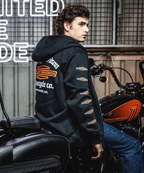 Harley Davidson パーカー ロアリングバラクラバフーディー メンズ 