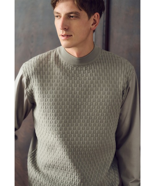 MEN'S BIGI（メンズビギ） tシャツ ニットコンビモックネック