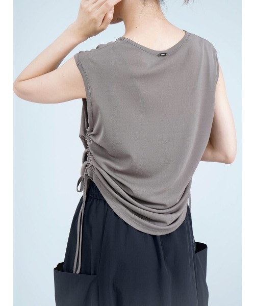 YORT tシャツ 「吸水速乾・ストレッチ」サイドドロストノースリ