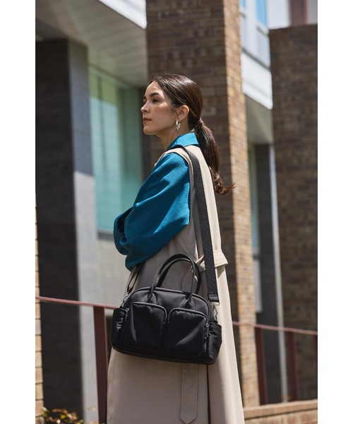 EDITA. エディータ　コンパクトボストン（ブラック） EDITA.（エディータ） ボストンバッグ Multi pocket shoulder bag 2way