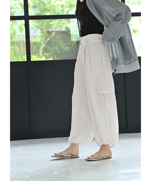 STYLE DELI（スタイルデリ） カーゴパンツ 「BLK001」ドローストリング