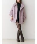 コート アウター Aラインミドルコート レディースの詳細画像3