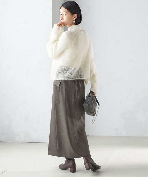 SHIPS（シップス） スカート 「手洗い可能」シャーク ツイード