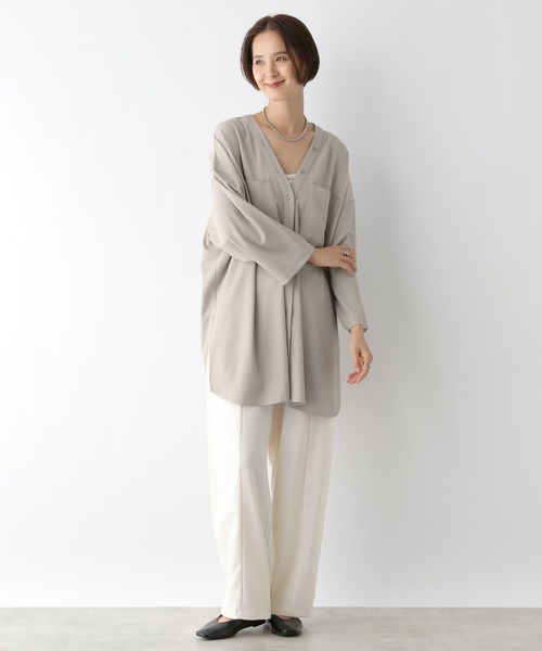 SODA商品 LEPSIM チュニック Vネックワイドチュニックシャツワンピース/AW