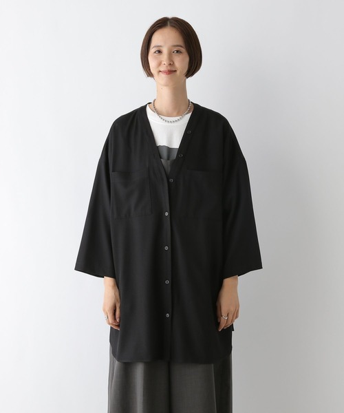 SODA商品 LEPSIM チュニック Vネックワイドチュニックシャツワンピース/AW