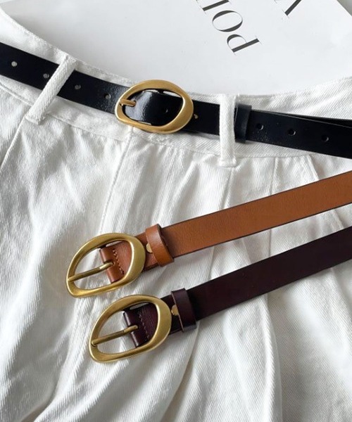 florist（フローリスト） ベルト 「牛革」ヘンケイリングバックル細め