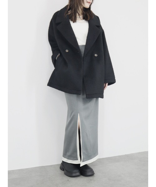 Reurie'（レウリィ） ピーコート pコート ダブルテーラージャケット
