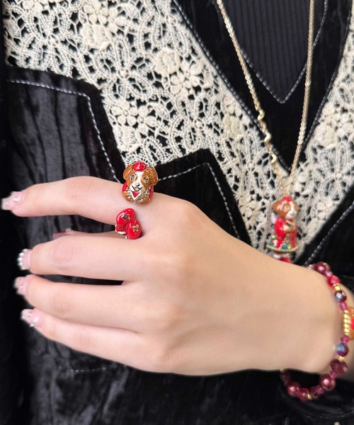 ANNA SUI（アナスイ） 指輪 リング 犬モチーフ リング レディース