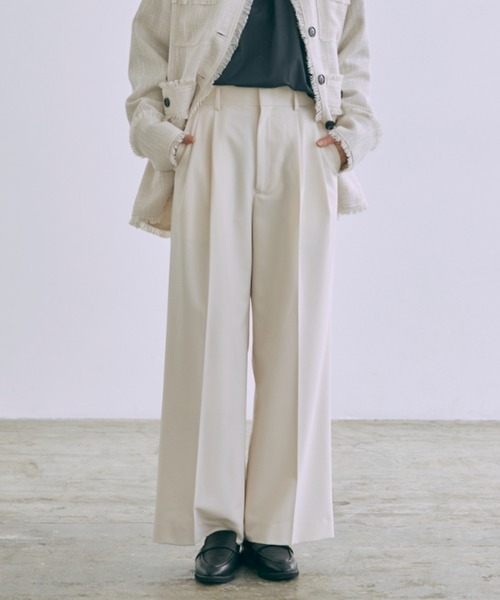 EN NEUME パンツ Color Semi-Wide Trousers レディース : ZOZOTOWN