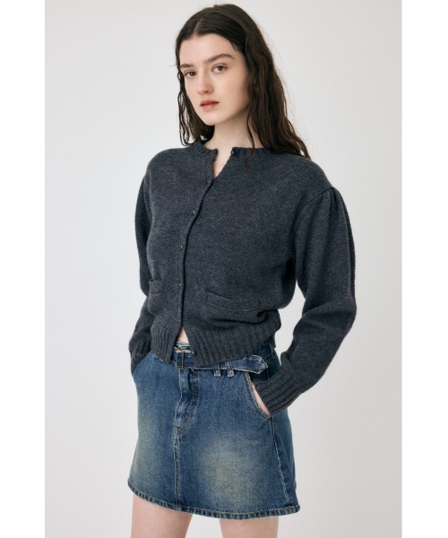 カーディガン BUTTON UP ニットカーディガン レディース