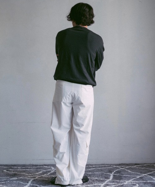 Nylon Tuck Cargo Pants / ナイロンタックカーゴパンツ INTER FACTORY パンツ 2/9号室（かおこ＆ひろと） - Nylon Tuck