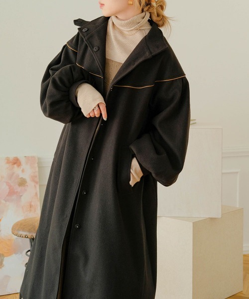 「Bab」 ステンカラーコート M モカ レディース_画像7