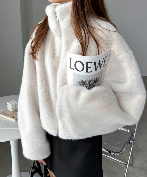 「andme」 「alma design」ブルゾン M アイボリー レディース_画像6