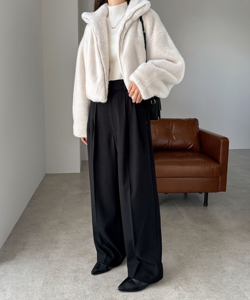 「andme」 「alma design」ブルゾン M アイボリー レディース_画像7