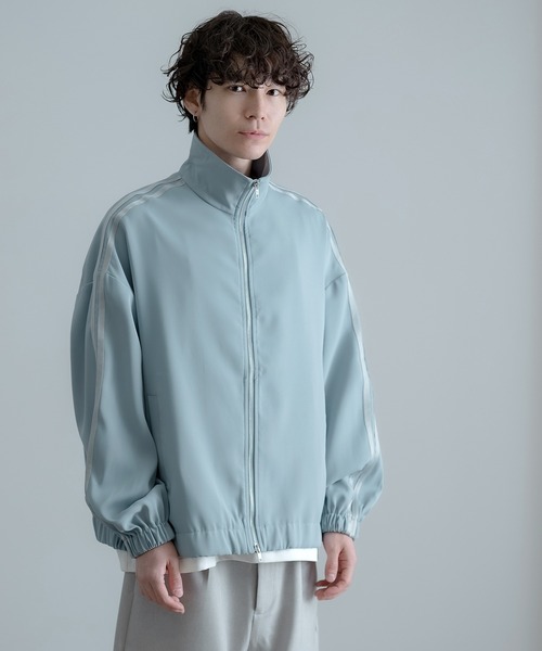 【極美品】 トラックジャケット ジャージ ブルー Lサイズ ジャージ ライン トラックジャケット メンズ レディース : ZOZOTOWN