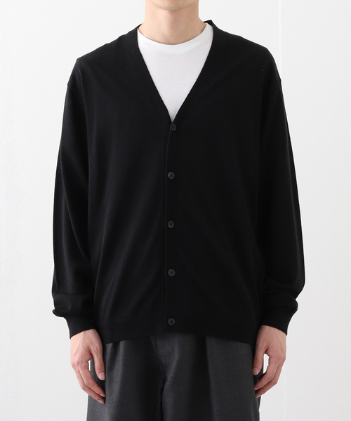 ATON SUVIN COTTON カーディガン ブラック サイズ06 EDIFICE（エディフィス） カーディガン ATON (エイトン) NUBUCK SILK