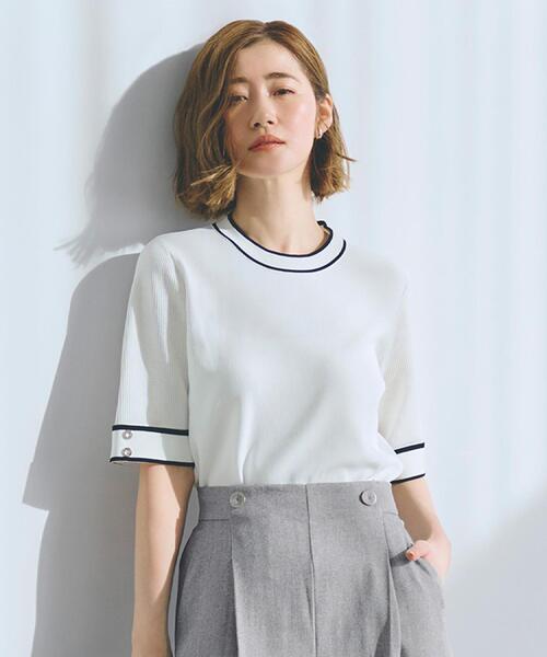 ドライタッチプルオーバー grove ニット セーター 「ひんやり多機能」やわらかドライタッチ