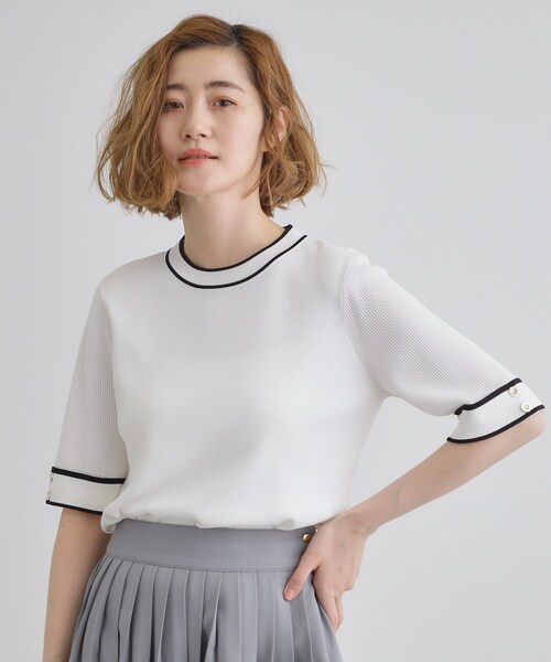 クローブ CLOVE ドライタッチプルオーバー （アイボリー） 新色先行予約】ひんやり多機能・やわらかドライタッチ五分袖プル