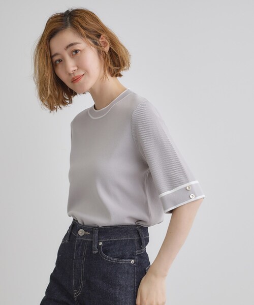 ニット セーター 「夏SALE／夏ニット」ドライタッチプルオーバーニット レディース Reflect ニット セーター 「夏SALE／夏ニット」ドライタッチプル