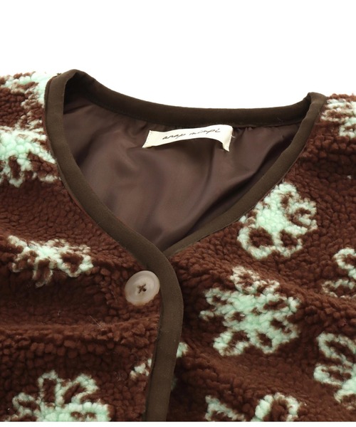 「anap mimpi」 ノーカラージャケット FREE ブラウン レディース_画像6