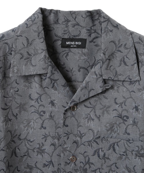 MEN'S BIGI（メンズビギ） シャツ ジャガードオープンカラーシャツ