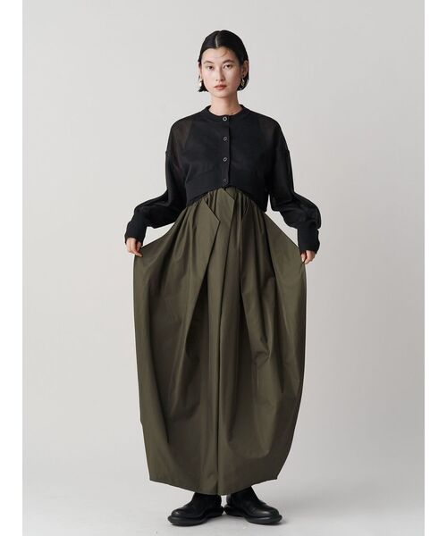 UN3D.（アンスリード） ワンピース CURVE LINE TUCK SLEEVELESS OP