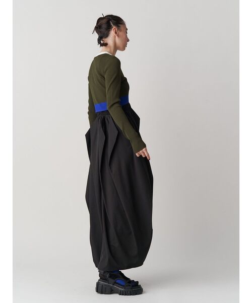 【Starblinc】 フロントカーブラインワンピース UN3D. ワンピース CURVE LINE TUCK SLEEVELESS OP / カーブ