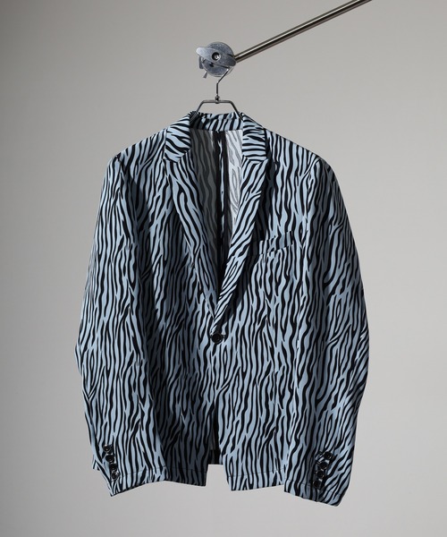 REGIEVO ジャケット テーラードジャケット Zebra print tailored