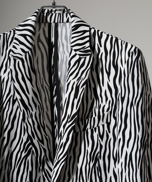 REGIEVO ジャケット テーラードジャケット Zebra print tailored
