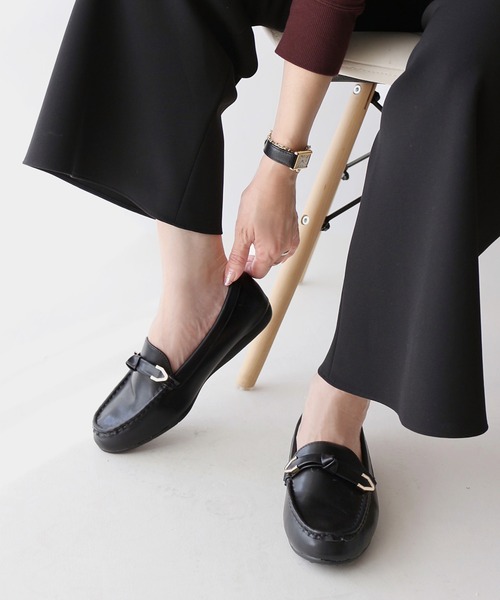 Fin（フィン） デッキシューズ モカシン リボンモカシン「低反発