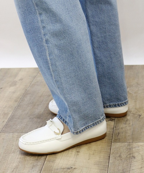 Fin（フィン） デッキシューズ モカシン リボンモカシン「低反発 