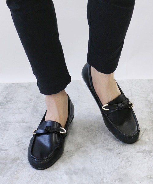 Fin（フィン） デッキシューズ モカシン リボンモカシン「低反発