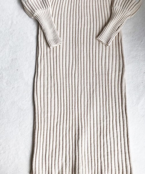 「TODAYFUL」 ニットワンピース 38inch キナリ レディース_画像3
