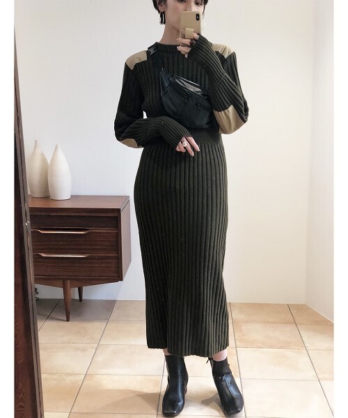 「TODAYFUL」 ニットワンピース 38inch キナリ レディース_画像6