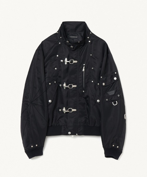 FORSOMEONE ノーカラージャケット　48 黒 FORSOMEONE ブルゾン アウター MERA JACKET メンズ : ZOZOTOWN