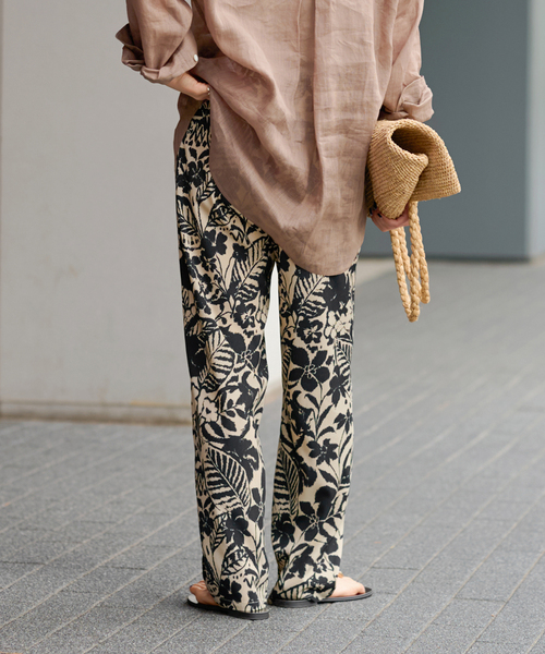 ジャーナルスタンダードレリューム　プリントパンツ JOURNAL STANDARD relume パンツ ボタニカルプリントパンツ